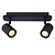 Spot plafond salle de bain pas cher noir 2x5W 3000K dim