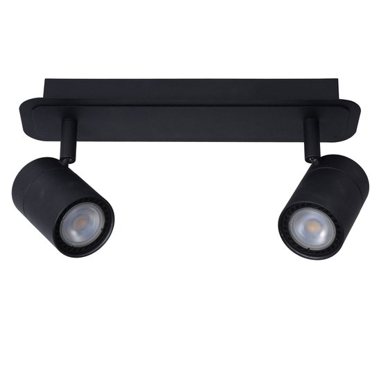 Spot plafond salle de bain pas cher noir 2x5W 3000K dim