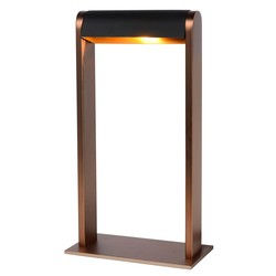Lampe de table en cuivre rouge-brun design haut de gamme G9