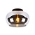Smoked glass with black ceiling lamp 30.5 cm diameter E27