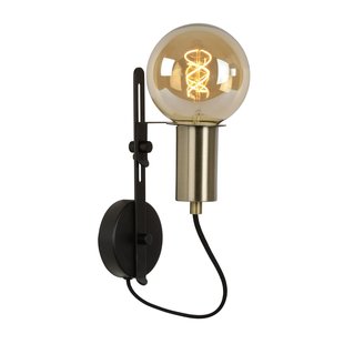 Adjustable black wall lamp E27