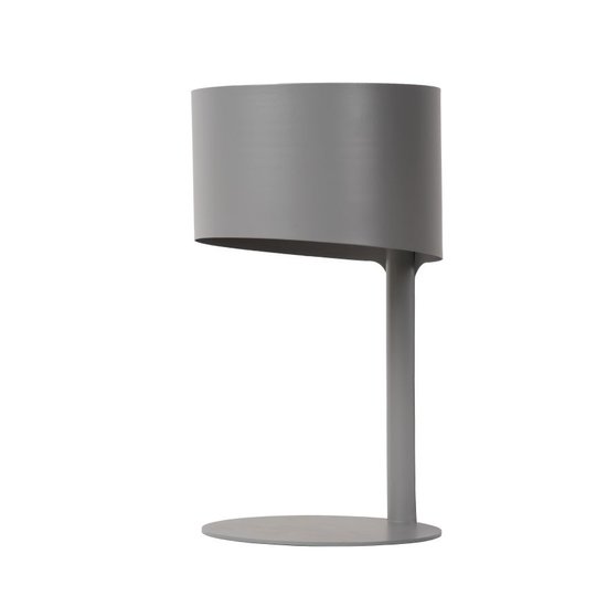 Lampe de bureau grise design E14 15cm