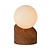 Modern spherical wood table lamp 10 cm G9