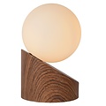 Modern spherical wood table lamp 10 cm G9