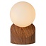 Modern spherical wood table lamp 10 cm G9