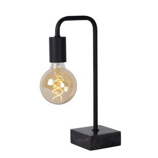 Belle lampe de table noire E27 avec repose-pieds lourd