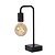 Belle lampe de table noire E27 avec repose-pieds lourd