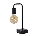 Belle lampe de table noire E27 avec repose-pieds lourd