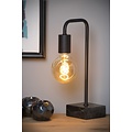 Belle lampe de table noire E27 avec repose-pieds lourd