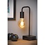 Handsome black table lamp E27 with heavy footrest