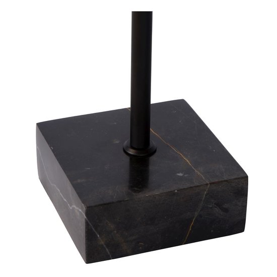 Belle lampe de table noire E27 avec repose-pieds lourd