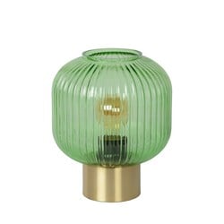 Lampe à poser verte ambiance rétro 20 cm verre E27