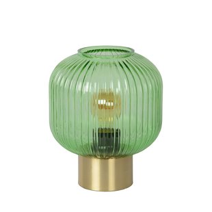 Retro vibe green table lamp 20 cm glass E27