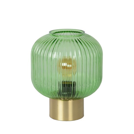 Retro vibe green table lamp 20 cm glass E27