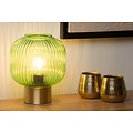 Retro vibe green table lamp 20 cm glass E27