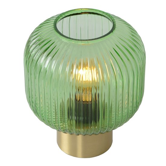 Retro Vibe grüne Tischlampe 20 cm Glas E27