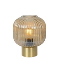Retro vibe amber table lamp 20 cm glass E27