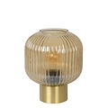 Retro vibe amber table lamp 20 cm glass E27