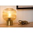 Retro vibe amber table lamp 20 cm glass E27