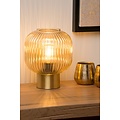Retro vibe amber table lamp 20 cm glass E27