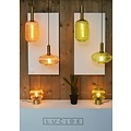 Retro vibe amber table lamp 20 cm glass E27
