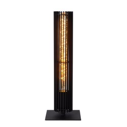 Striking black robust table lamp 65 mm diameter E27