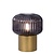 Table lamp spherical shape ribbed E14 brass/matt gold