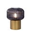 Table lamp spherical shape ribbed E14 brass/matt gold