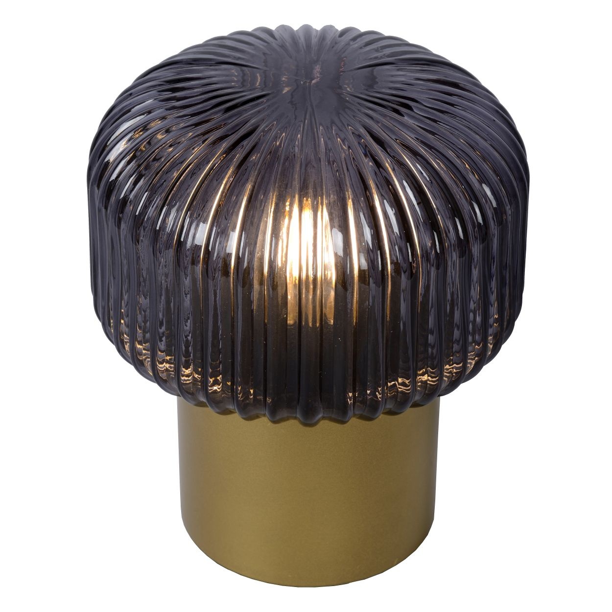 Lampe à Huile Nervurée En Verre J-Line - Petite Taille - Couleur Rose - Décoration D'ambiance