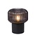 Table lamp spherical shape ribbed E14 black