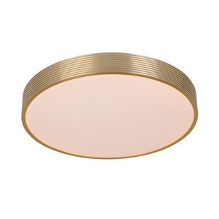 Dimmable matt gold/brass ceiling light round 39 cm