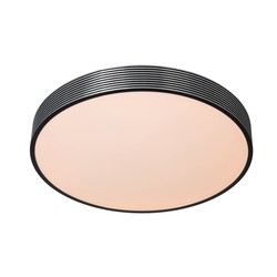 Plafonnier noir dimmable rond 39 cm