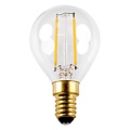 Fantasia lámpara de bola LED E14 G45 4W, vidrio claro con efecto filamento, 2700K blanco cálido, regulable