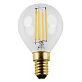 Fantasia lampe boule LED E14 G45 4W, verre clair effet filament, 2700K blanc chaud, dimmable