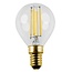 Lámpara de bola LED E27 o E14 regulable barata 2W o 4W