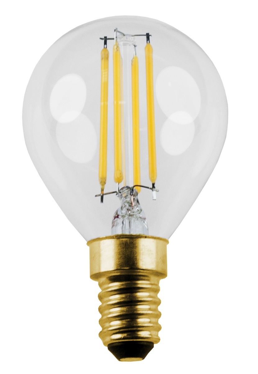 Lampe à filament LED E14 dimmable avec verre clair
