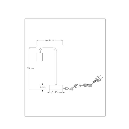 Schöne schwarze Tischlampe E27 mit schwerer Fußstütze