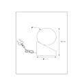Modern spherical gray table lamp 10 cm G9