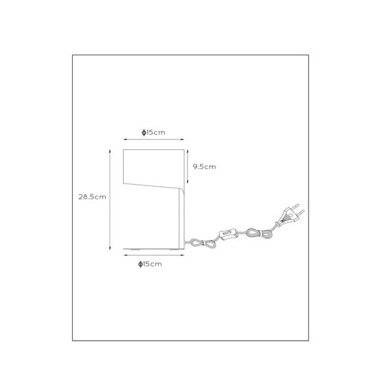 Lampe de bureau noire design E14 15cm