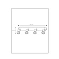 Adjustable modern white ceiling spot GU10 4x5W 2700K