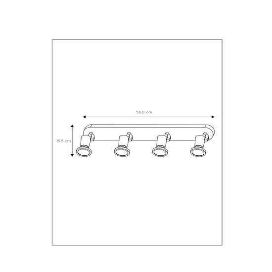 Spot de plafond moderne blanc orientable GU10 4x5W 2700K