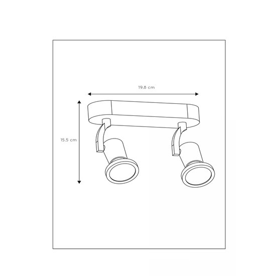 Spots de plafond blancs orientables modernes GU10 2x5W 2700K
