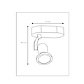 Adjustable modern white ceiling spot GU10 5W incl