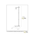 Sleek and slim black floor lamp E27