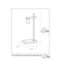 Sleek and slim black table lamp E27
