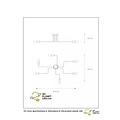 Ceiling lamp with 6 arms E27 black