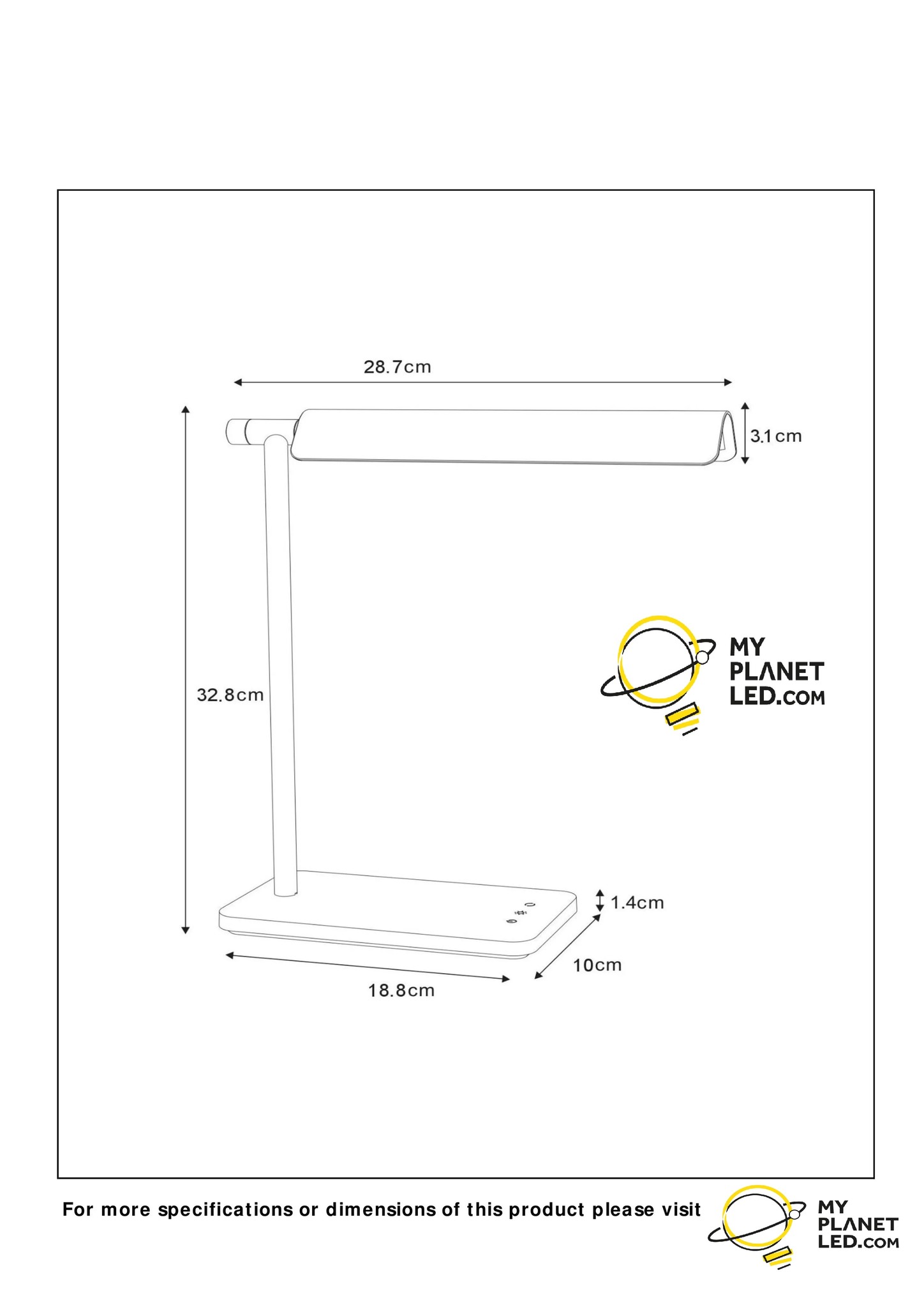 Lampe de bureau noire bureau LED dimmable 1x9W 3000K