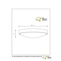 Basic black round ceiling lamp 33 cm 2xE27