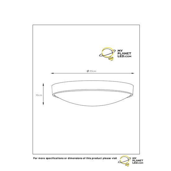 Plafón básico redondo negro 33 cm 2xE27