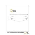 Basic black round ceiling lamp 25 cm E27